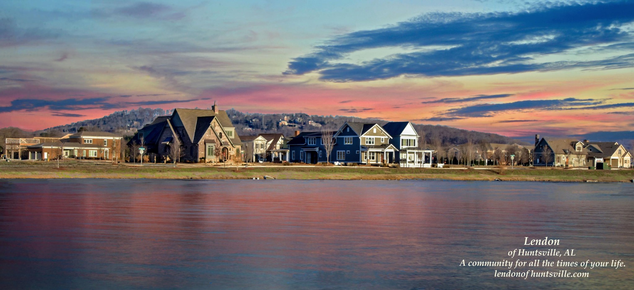 Lendon neighborhood at sunset